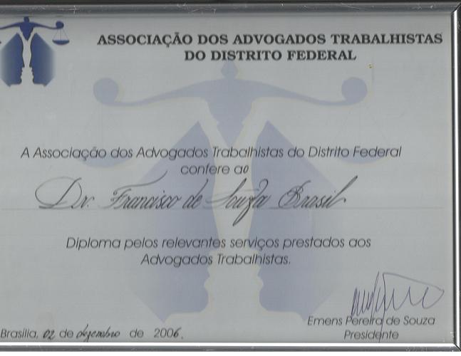 CONDECORAÇÃO TRABALHISTA