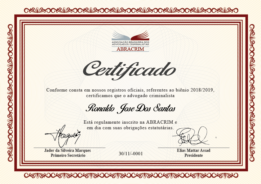 ASSOCIADO Á ABRACRIM